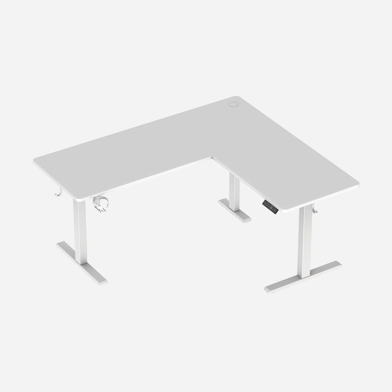 Pro L Shaped Standing Desk - White / 55"